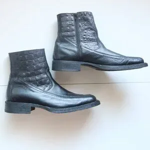 Filanto | Shoes | Filanto Black Leather Crocodile Embossed 